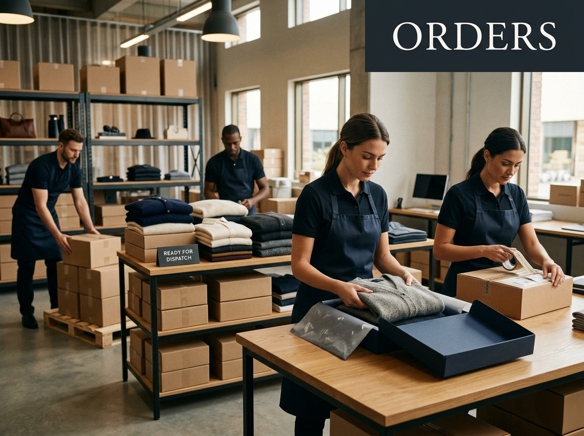 Packed customer orders